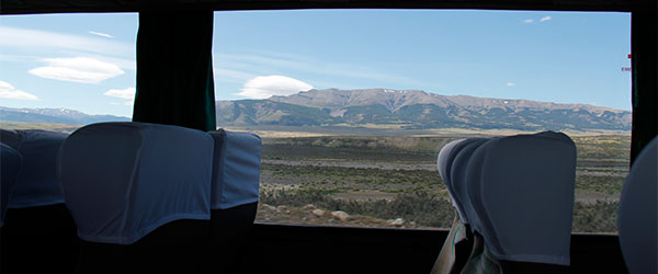Paisagem a caminho do Parque Torres del Paine, Chile - Foto: Amandina Morbeck.