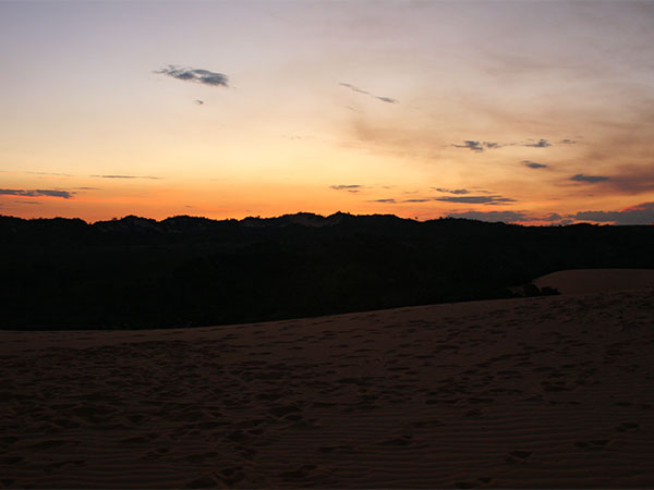 Por do sol visto das dunas do Jalapão - Foto: Amandina Morbeck.