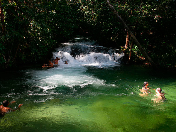 Todos curtiram muito a Cachoeira do Formiga, Jalapão - Foto: Amandina Morbeck.