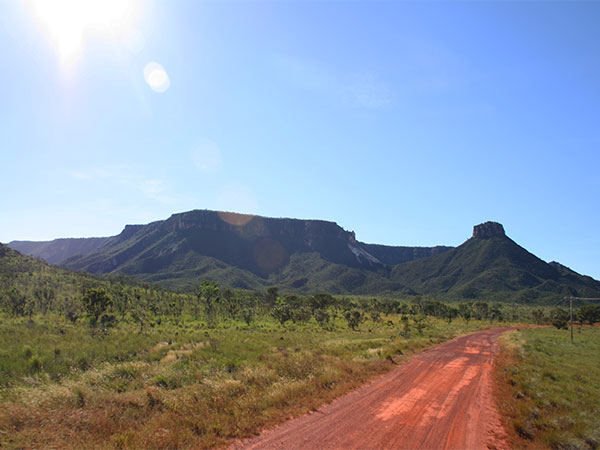 Paisagem da serra no caminho para o Fervedouro do Jalapão - Foto: Amandina Morbeck.