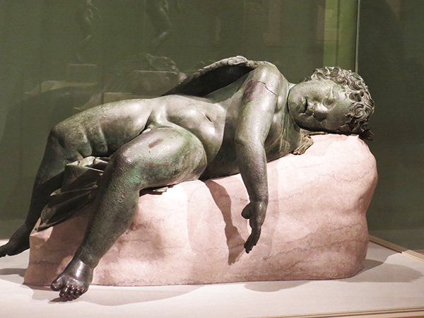 "Eros sleeping", na exibição temporária do Met - Foto: Amandina Morbeck.