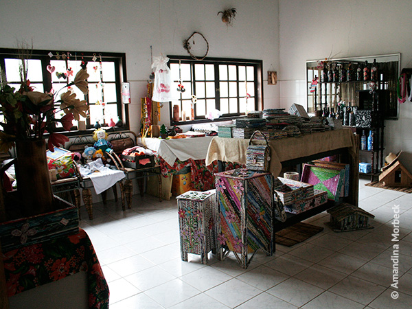 Outro espaço com exposição de trabalhos no Arte no Quilombo - Foto: Amandina Morbeck.