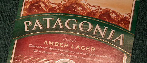 Rótulo cerveja Patagonia.