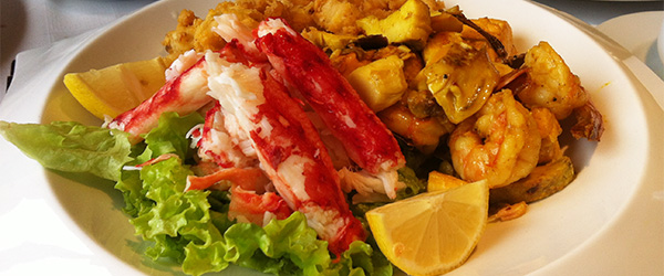 Frutos do mar do Angelica's Restaurant em Puerto Natales, Chile - Foto: Amandina Morbeck.