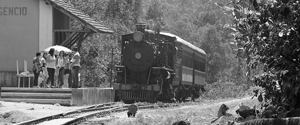 Trem da Serra da Mantiqueira na estação Coronel Fulgêncio - Foto: Amandina Morbeck.