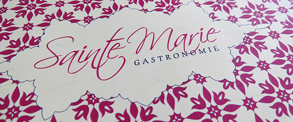 Cardápio do Restaurante Sainte Marie - Foto: Amandina Morbeck.