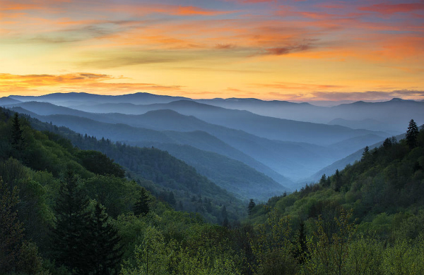 Appalachian Trail - Parque Nacional Great Smoky Mountains em Gatlingurg, Tennessee.