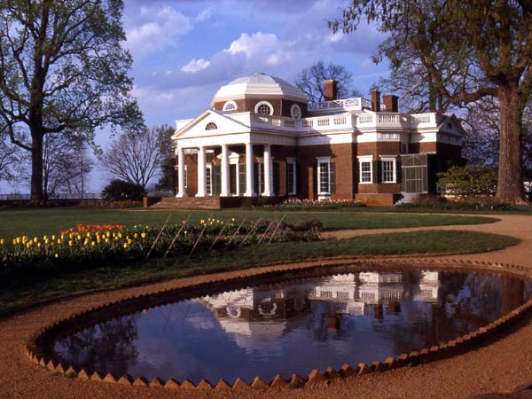 Appalachian Trail - Monticello, a mansão onde morou o ex-presidente americano Thomas Jefferson, localizada no município de Charlottesville, Virgínia - Foto: Reprodução/Thomas Jefferson Foundation.
