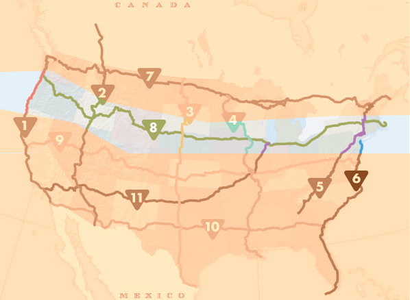 The Oregon Trail - De Oregon a Massachusetts, 5.100 km por 11 estados americanos.