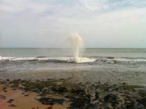 Suspiro da Baleia na Praia de Tourinhos