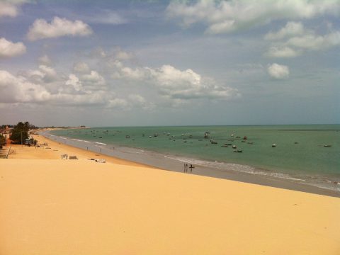 Vista da costa em Caiçara do Norte