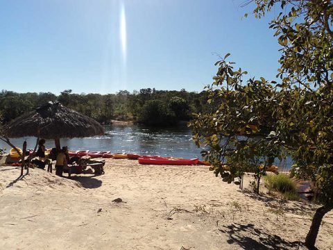 Dia de canoagem no Rio Novo
