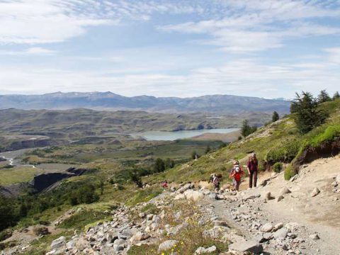 Subindo em direção ao Refúgio El Chileno, Torres del Paine
