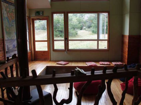 Sala de estar do Refúgio Torres Central