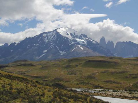 Mirante do maciço em Laguna AmargaComeçando o Circuito W, Torres del Paine