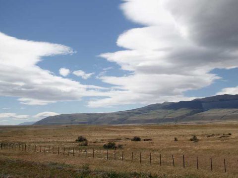 Entre Puerto Natales e o parque
