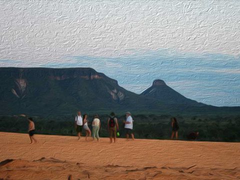Essa paisagem é incrível (brinquei de pintar)