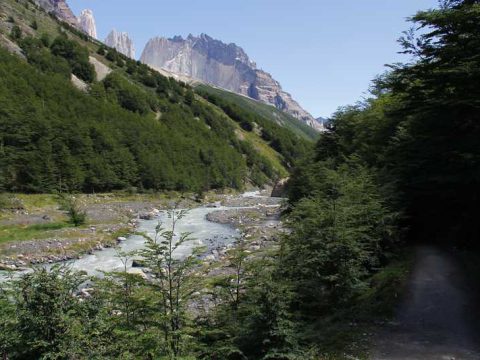 Paisagem no Refúgio El Chileno, Torres del Paine