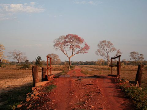 Paisagem em frente à pousada