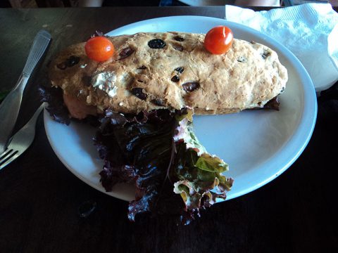Sanduíche delicioso do Restaurante/Bar Tanto La Queria