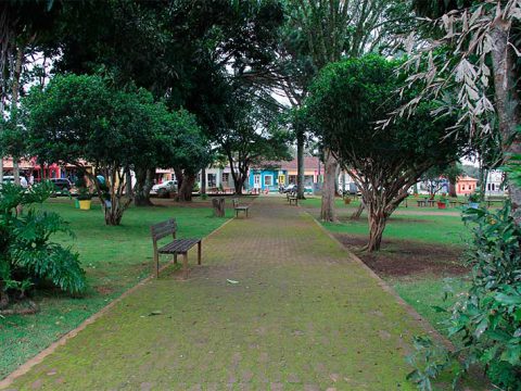 Praça principal da Chapada