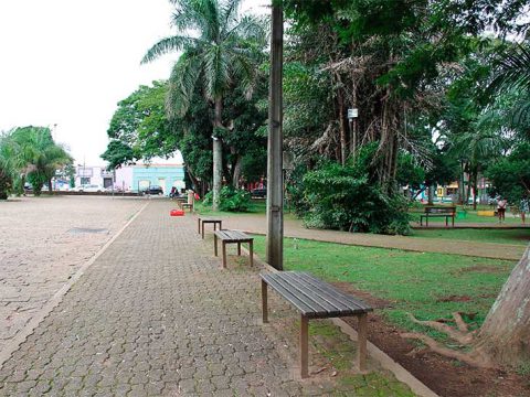 Praça principal da Chapada